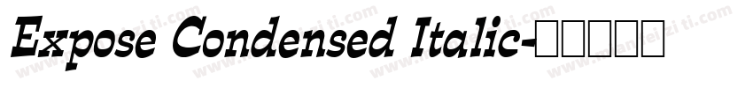 Expose Condensed Italic字体转换
